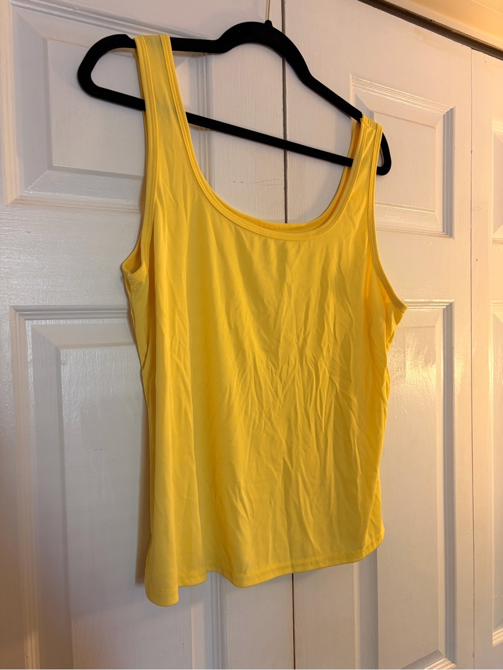 Bright Yellow Scoop-Neck Women's Tank Top